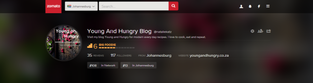 Young And Hungry Blog, Johannesburg   Zomato